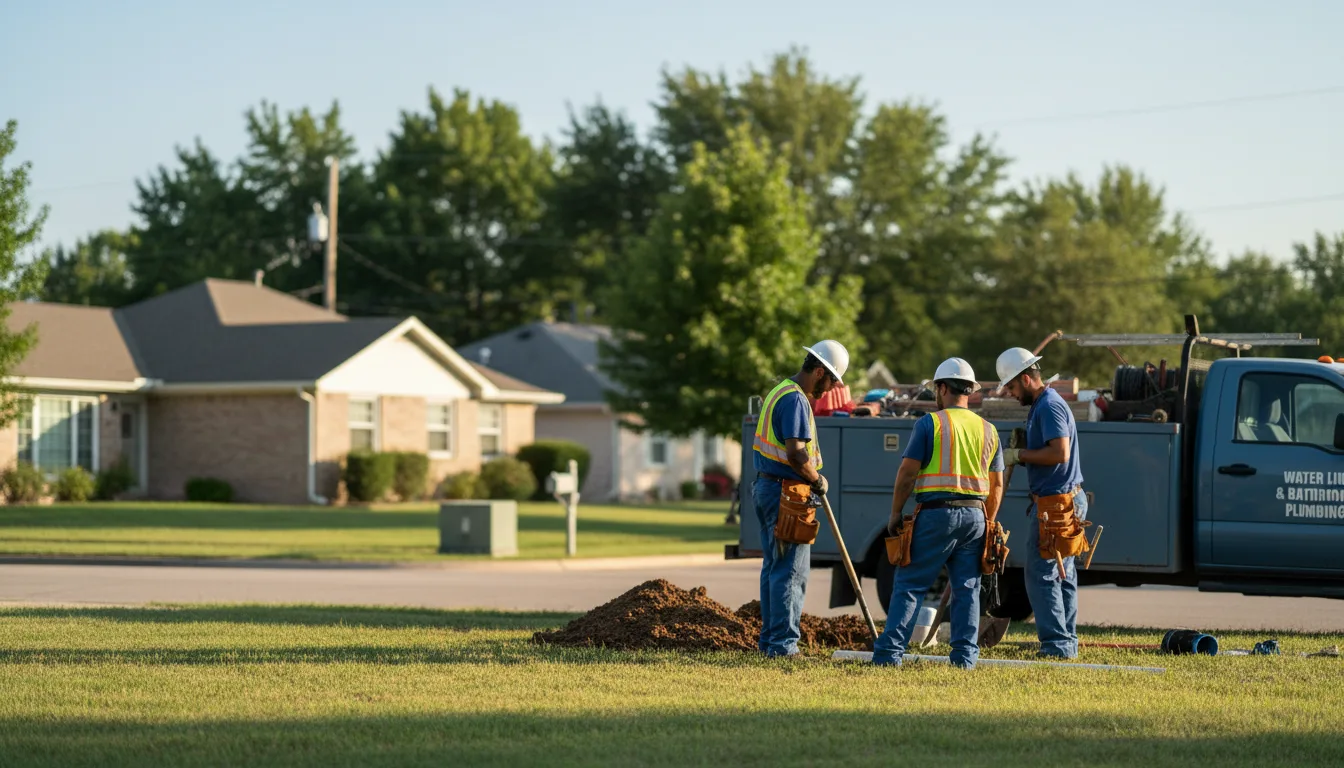Residential water line and bathroom plumbing service in Oak Hall, VA
